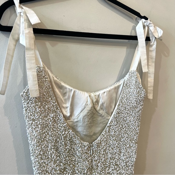 Markarian Veronica Sequined Dress White size 0 - Picture 8 of 14